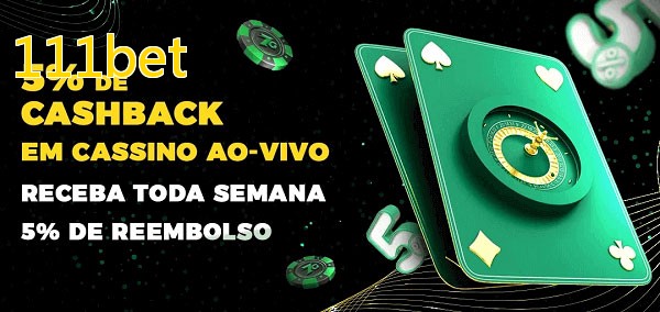 Promoções do cassino ao Vivo 111bet